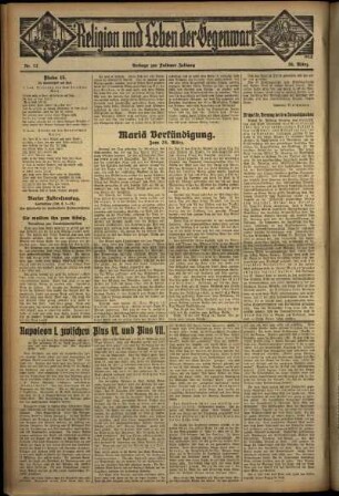Zweite Ausgabe vom Sonntag, den 26. März 1933.