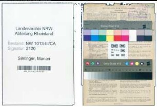 Entnazifizierung Marian Siminger , geb. 12.05.1897 (Kaufmaennischer Angestellter)