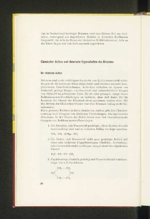 Chemischer Aufbau und chemische Eigenschaften des Bitumens