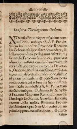 8r-9v, Censura Theologorum Ordinis; ...