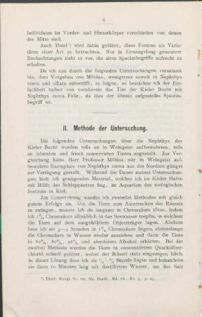 II. Methode der Untersuchung.