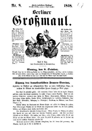 Berliner Grossmaul. N[umer]o 8.