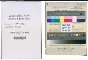 Entnazifizierung Wilhelm Gehlings , geb. 19.12.1881 (Kriminalsekretaer)