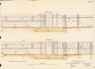 Neue Seeschleuse, Emden: Außenhauupt, Binnenhaupt: Querschnitte 1:200