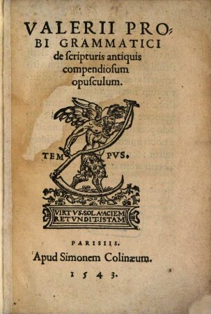 De Scripturis antiquis compendiosum opusculum