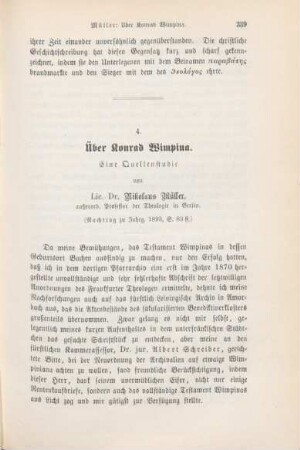 339-362 Über Konrad Wimpina : eine Quellenstudie