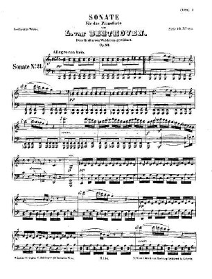 Beethoven's Werke. 144 = Serie 16: Sonaten für das Pianoforte, Zweiter Band, Sonate : op. 53