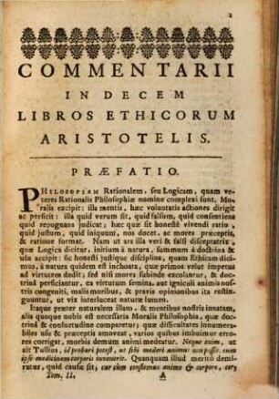 Philosophia Vetus Et Nova, 2. Qui Philosophiam Moralem Complectitur