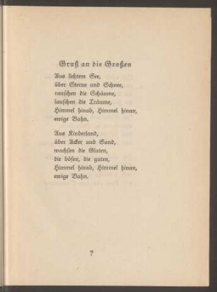 Gruß an die Großen