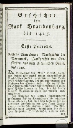 Erste Periode.