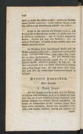 Drittes Hauptstück. Vom Beweise