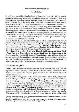 Die deutschen Satzbaupläne