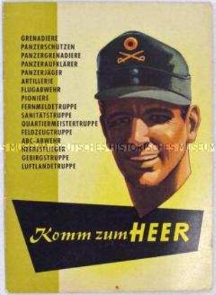 Werbeschrift der Bundeswehr für eine Bewerbung als Berufssoldat oder Soldat auf Zeit