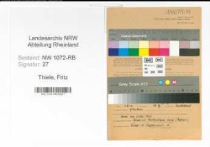 Entnazifizierung Fritz Thiele , geb. 25.07.1915 (Drucker)
