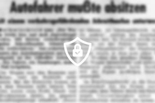 Autofahrer mußte absitzen