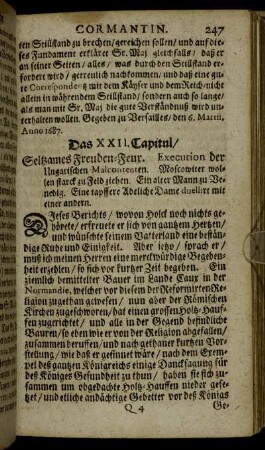 Das XXII. Capitul.