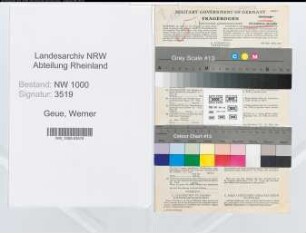 Entnazifizierung Werner Geue, geb. 06.04.1913 (Kaufmann)