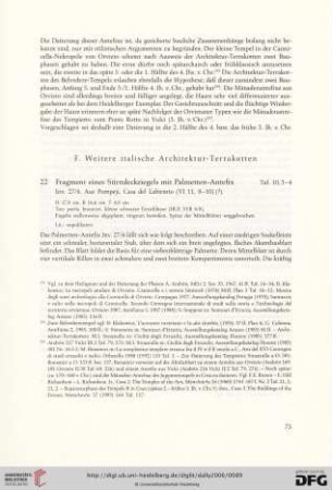 F. Weitere italische Architektur - Terrakotten