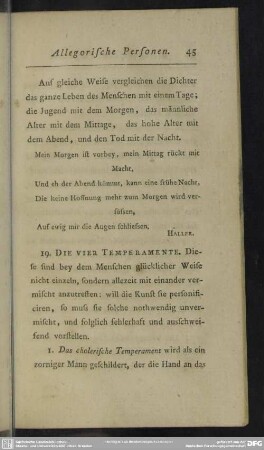 19. Die vier Temperamente