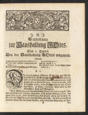 Einleitung zur Haushaltung Gottes