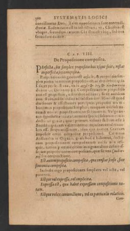 Cap. VIII. De Propositione composita.