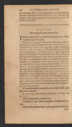 Cap. VIII. De Propositione composita.