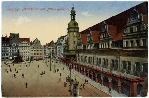 Leipzig. Marktplatz mit Altem Rathaus