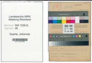 Entnazifizierung Johannes Quante , geb. 12.12.1890 (Maurermeister)