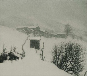 "Beim Brandtnerbauer in Hofgastein", aus der Bilder-Serie "Hofgastein im Winter"