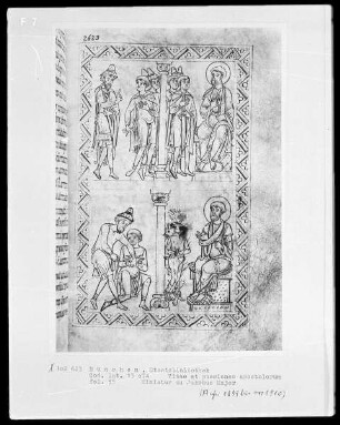 Vitae et passiones apostolorum — Vier Szenen aus dem Leben des Apostels Jakobus maior, Folio 53recto