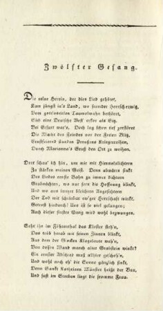 Zwölfter Gesang