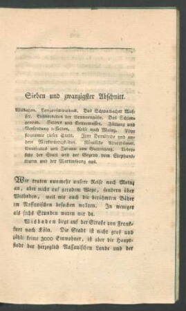Sieben und zwanzigster Abschnitt.