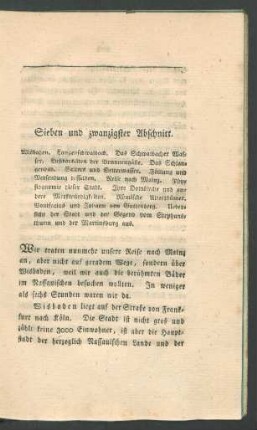 Sieben und zwanzigster Abschnitt.