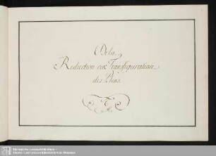De la Reduction ou Transfiguration des Plans