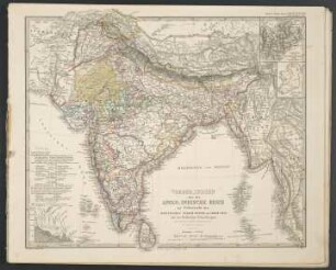 Vorder-Indien oder das Anglo-Indische Reich zur Uebersicht der Politischen Verhältnisse im Jahre 1856 und der Britischen Erwerbungen [Hand-Atlas über alle Theile der Erde nach dem neuesten Zustande und über das Weltgebäude]