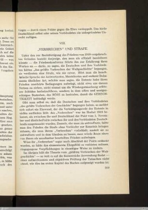 VIII. "Verbrechen" und Strafe