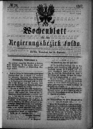 Nr. 78, Ausgabe vom 28. September 1867