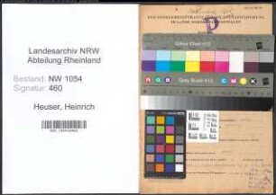 Entnazifizierung Heinrich Heuser , geb. 22.09.1886 (Postschaffner)
