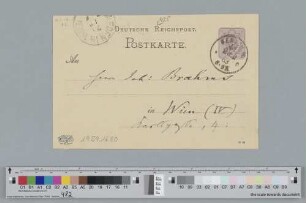 Postkarte an Johannes Brahms