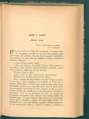 Arios y judíos : Diálogo casual