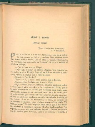 Arios y judíos : Diálogo casual