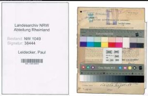 Entnazifizierung Paul Leidecker , geb. 29.07.1907 (Heizer)