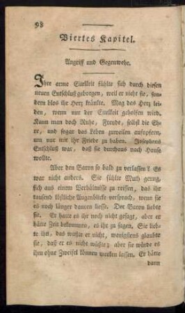 Viertes Kapitel. Angriff und Gegenwehr.