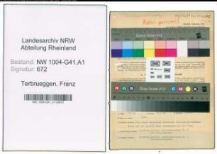 Entnazifizierung Franz Terbrueggen , geb. 22.09.1891 (Krim.Assistent)