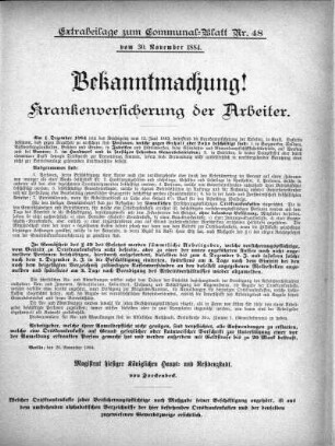 1884-11-30: Extra-Beilage zu Nr. 48