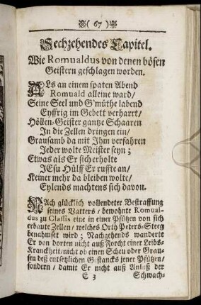 Sechzehendes Capitel – Zwantzigstes Capitel