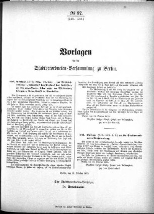 No. 92 (540 541), 13. Oktober 1878