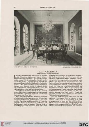 Das Speisezimmer