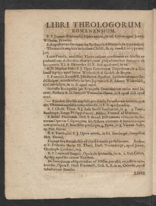 Libri Theologorum Romanensium.