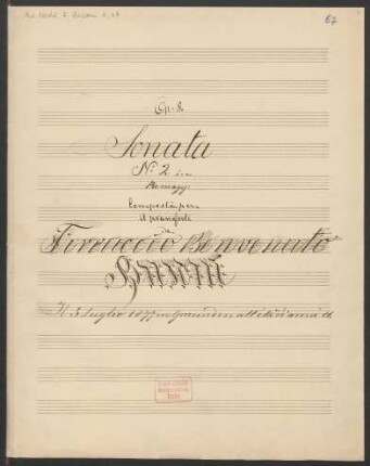 Sonata; pf; D-Dur; KinBu 61; 8